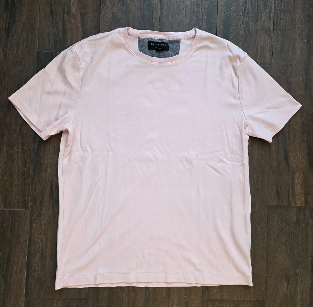 Banana Republic Pink Crew Neck Dress T-Shirt Size Medium